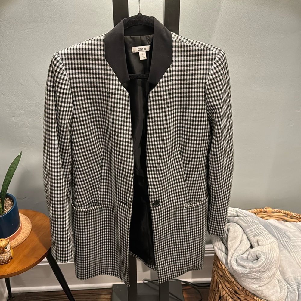 Bar III Gingham Jacket